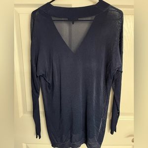 Rag & Bone Women’s V-Neck Long Sleeve Sheer Sweater